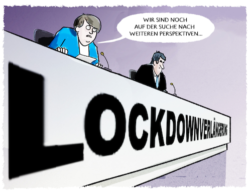 Cartoon: Aussichten... (medium) by markus-grolik tagged bund,merkel,länder,corona,lockdown,verlängerung,shutdown,perspektiven,pressekonferenz,söder,bund,merkel,länder,corona,lockdown,verlängerung,shutdown,perspektiven,pressekonferenz,söder