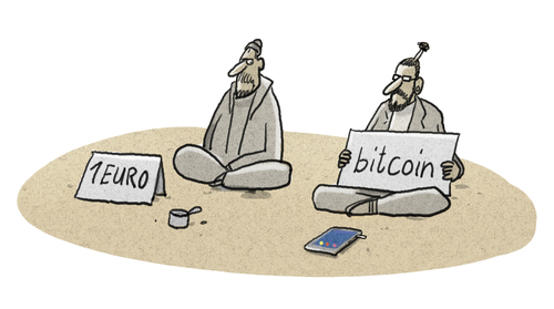 Cartoon: ..bargeldlos... (medium) by markus-grolik tagged finanzindustrie,technik,hipster,währung,digitale,digital,zahlungsverkehr,bitcoin,armut,bargeld,geld,euro,euro,geld,bargeld,armut,bitcoin,zahlungsverkehr,digital,digitale,währung,hipster,technik,finanzindustrie