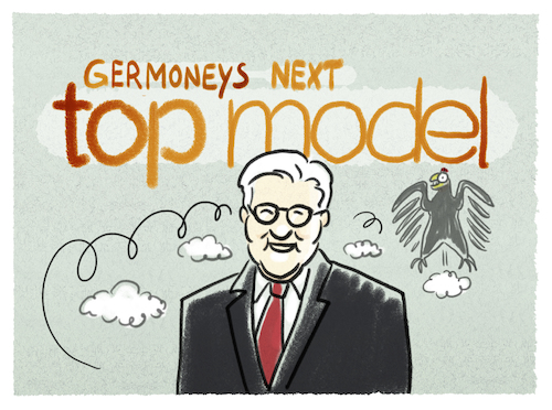 Cartoon: Bundespräsidentenwahl (medium) by markus-grolik tagged steinmeier,bundespräsident,gntm,frank,walter,cdu,csu,spd,grünen,deutschland,steinmair,bundespräsident,gntm,frank,walter,cdu,csu,spd,grünen,deutschland