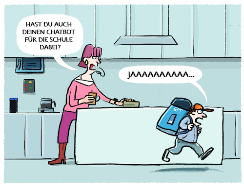 Cartoon: Chat GPT auf dem Vormarsch (medium) by markus-grolik tagged chat,gpt,kuenstliche,intelligenz,schule,bildung,universitaeten,ki,deutschland,kiapp,eltern,kinder,kreativitaet,arbeitsplaetze,kompetenz,wissen,arbeit,gesellschaft,chat,gpt,kuenstliche,intelligenz,schule,bildung,universitaeten,ki,deutschland,kiapp,eltern,kinder,kreativitaet,arbeitsplaetze,kompetenz,wissen,arbeit,gesellschaft