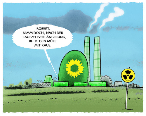 Cartoon: Das bisschen Atommüll (medium) by markus-grolik tagged atommuell,endlager,endlagerfrage,atomenergie,kernenergie,habeck,fdp,gruene,energiekrise,ampel,strompreis,deutschland,atommuell,endlager,endlagerfrage,atomenergie,kernenergie,habeck,fdp,gruene,energiekrise,ampel,strompreis,deutschland