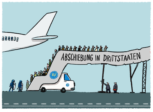 Cartoon: Drittstaatenlösung (medium) by markus-grolik tagged drittlaender,drittstaaten,abschiebung,afghanistan,eu,bruesssel,migration,asyl,asylverfahren,europa,deutschland,ampel,abschiebungen,fluechtlinge,aufenthalt,drittlaender,drittstaaten,abschiebung,afghanistan,eu,bruesssel,migration,asyl,asylverfahren,europa,deutschland,ampel,abschiebungen,fluechtlinge,aufenthalt