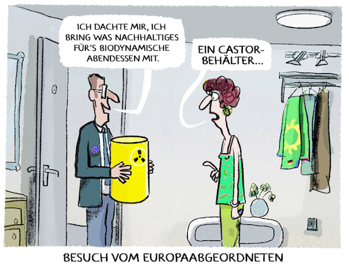 Cartoon: Endlagersuche... (medium) by markus-grolik tagged europa,atomenergie,energieversorgung,windenergie,grüne,bio,castorbehälter,endlager,atommüll,atommülllager,strahlung,bevölkerung,risko,radioaktivität,radioaktiv,grolikbesuch,abendessen,eu,kommission,parlament,brüssel,deutschland,habeck,europa,atomenergie,energieversorgung,windenergie,grüne,bio,castorbehälter,endlager,atommüll,atommülllager,strahlung,bevölkerung,risko,radioaktivität,radioaktiv,grolikbesuch,abendessen,eu,kommission,parlament,brüssel,deutschland,habeck