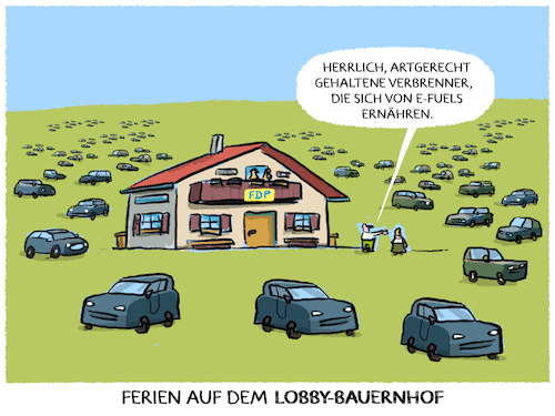 Cartoon: FDP-Autolobby (medium) by markus-grolik tagged fdp,auto,verbrenner,autobahnen,verkehrswende,wissing,autoindustrie,mobilitaet,deutschland,fdp,auto,verbrenner,autobahnen,verkehrswende,wissing,autoindustrie,mobilitaet,deutschland