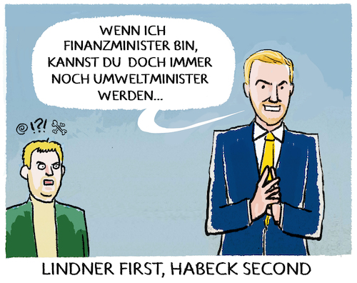 Cartoon: FDP-Chefing (medium) by markus-grolik tagged ampel,gruene,dp,lindner,habeck,finanzminister,finanzen,umwelt,klima,baerbock,scholz,sondierungen,koalition,deutschland,ampel,gruene,dp,lindner,habeck,finanzminister,finanzen,umwelt,klima,baerbock,scholz,sondierungen,koalition,deutschland