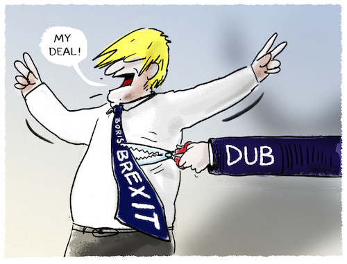 Cartoon: ...Fortsetzung folgt... (medium) by markus-grolik tagged dub,parlament,backstop,boris,johnson,london,europa,brexit,eu,brüssel,dub,parlament,backstop,boris,johnson,london,europa,brexit,eu,brüssel