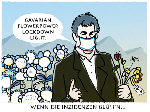 Cartoon: Frühlingsgefühle (medium) by markus-grolik tagged corona,zahlen,zeigen,ansteckung,light,insidenzwerte,csu,söder,lockerungen,inzidenzen,garten,blumen,frühling,lockdown,corona,zahlen,zeigen,ansteckung,light,insidenzwerte,csu,söder,lockerungen,inzidenzen,garten,blumen,frühling,lockdown