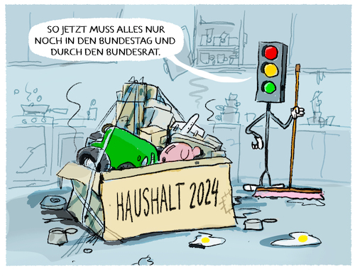 Cartoon: Haushalt fast verabschiedet.... (medium) by markus-grolik tagged haushaltsausschuss,haushalt,2024,ampel,haushaltsloch,sparen,schuldenbremse,lindnder,fdp,spd,gruene,scholz,bundesregierung,landwirte,fluege,agrardiesel,subventionen,haushaltsausschuss,haushalt,2024,ampel,haushaltsloch,sparen,schuldenbremse,lindnder,fdp,spd,gruene,scholz,bundesregierung,landwirte,fluege,agrardiesel,subventionen