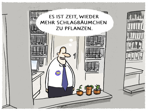 Cartoon: Herbstzeitlos... (medium) by markus-grolik tagged grenzkontrollen,einwanderung,europa,schengen,eu,fluechtlinge,migration,asyl,facharbeiter,facharbeitermangel,deutschland,demografie,grenzkontrollen,einwanderung,europa,schengen,eu,fluechtlinge,migration,asyl,facharbeiter,facharbeitermangel,deutschland,demografie