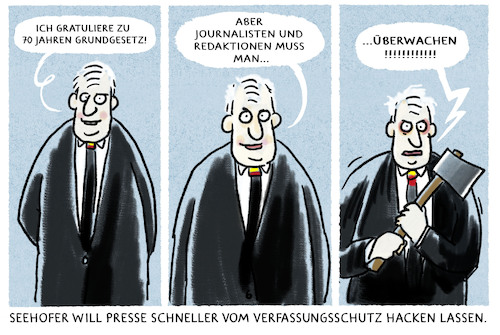 Cartoon: ...Horst... (medium) by markus-grolik tagged cdu,csu,horst,seehofer,verfassungsschutz,groko,grundgesetz,presse,staatstrojaner,online,überwachung,hacken,pressefreiheit,deutschland,cdu,csu,horst,seehofer,verfassungsschutz,groko,grundgesetz,presse,staatstrojaner,online,überwachung,hacken,pressefreiheit,deutschland