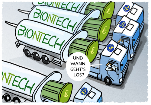 Cartoon: Impfstoff für Europa.... (medium) by markus-grolik tagged biontech,impfstoff,europa,corona,covid,pandemie,virus,impfung,biontech,impfstoff,europa,corona,covid,pandemie,virus,impfung