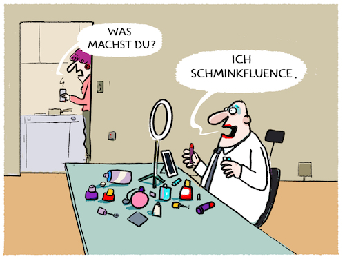 Influencing... von markus-grolik | Medien & Kultur Cartoon | TOONPOOL