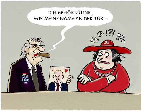 Cartoon: Kein Parteiausschluss... (medium) by markus-grolik tagged spd,gerhard,schroeder,altkanzler,putin,gazprom,nordstream,gas,russland,schiedskommission,hannover,ortsverband,parteiausschluss,spd,gerhard,schroeder,altkanzler,putin,gazprom,nordstream,gas,russland,schiedskommission,hannover,ortsverband,parteiausschluss