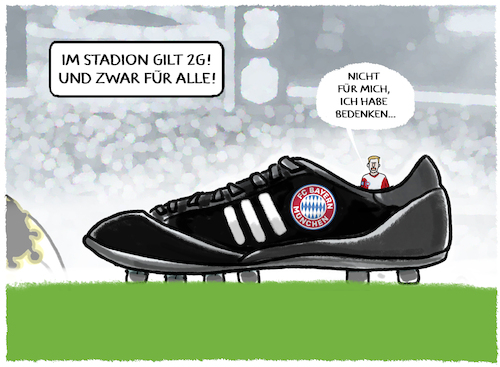 Cartoon: Kimmich first (medium) by markus-grolik tagged fussball,kimmich,geimpfte,impfung,impfquote,deutschland,fc,bayern,münchen,vorbild,fussball,kimmich,geimpfte,impfung,impfquote,deutschland,fc,bayern,münchen,vorbild