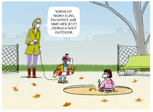 Cartoon: Kontakte außer Haus... (medium) by markus-grolik tagged corona,pandemie,massnahmen,alltag,vorsicht,gefahr,ansteckung,virus,verhalten,prävention,mutter,kind,outdoor,spielplatz,kontaktbeschränkung,kontakte,haushalte,corona,pandemie,massnahmen,alltag,vorsicht,gefahr,ansteckung,virus,verhalten,prävention,mutter,kind,outdoor,spielplatz,kontaktbeschränkung,kontakte,haushalte