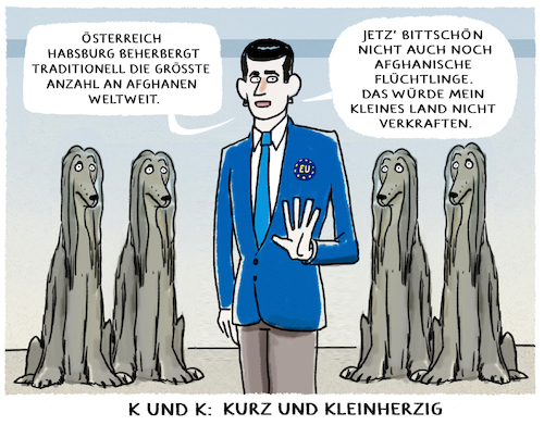 Cartoon: Kurzsichtig... (medium) by markus-grolik tagged oesterreich,fluechtlinge,afghanistan,sebastian,kurz,slowenien,ungarn,polen,europa,eu,bruessel,fluechtlingspolitik,oesterreich,fluechtlinge,afghanistan,sebastian,kurz,slowenien,ungarn,polen,europa,eu,bruessel,fluechtlingspolitik