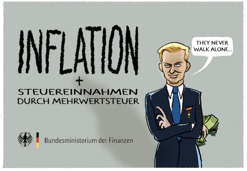 Lindners Inflationshaushalt von markus-grolik | Politik Cartoon | TOONPOOL