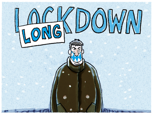 Cartoon: Lockdownverlängerung (medium) by markus-grolik tagged lockdown,verlängern,bayern,söder,ministerpräsident,pandemie,corona,bund,länder,longdown,verlängerung,karikatur,lockdown,verlängern,bayern,söder,ministerpräsident,pandemie,corona,bund,länder,longdown,verlängerung,karikatur