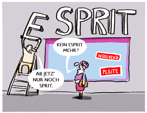 Cartoon: Luxuspleite... (medium) by markus-grolik tagged esprit,mode,luxus,insolvenzen,pleite,geschaeftspleiten,wirtschaft,deutschland,wirtschaftsstandort,sprit,energiepreis,inflation,unternehmen,esprit,mode,luxus,insolvenzen,pleite,geschaeftspleiten,wirtschaft,deutschland,wirtschaftsstandort,sprit,energiepreis,inflation,unternehmen