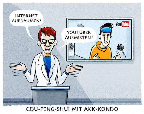 Cartoon: ...Meinungsmacherin... (medium) by markus-grolik tagged annegret,kamp,karrenbauer,akk,rez,internewt,youtube,wahlkampf,meinung,grundgesetz,cdu,csu,spd,merkel,zerstörung,der,cduberlin,groko,deutschland,annegret,kamp,karrenbauer,akk,rez,internewt,youtube,wahlkampf,meinung,grundgesetz,cdu,csu,spd,merkel,zerstörung,der,cduberlin,groko,deutschland