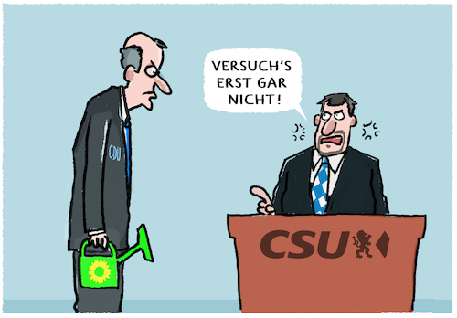 Cartoon: Merz und Söder... (medium) by markus-grolik tagged kanzlerkandidat,merz,soeder,schwarz,gruen,gruene,habeck,deutschland,koalition,csu,cdu,union,neuwahlen,schnittmenge,politik,ukraine,aussenpolitik,kanzlerkandidat,merz,soeder,schwarz,gruen,gruene,habeck,deutschland,koalition,csu,cdu,union,neuwahlen,schnittmenge,politik,ukraine,aussenpolitik