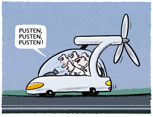 Cartoon: Mobilitätswende... (medium) by markus-grolik tagged mobilitätswende,auto,autoundustrie,energiewende,deutschland,zukunft,mobilität,benzin,öl,fossil,pendler,pendlerpauschale,windenergie,ampel,verkehr,pusten,puste,mobilitätswende,auto,autoundustrie,energiewende,deutschland,zukunft,mobilität,benzin,öl,fossil,pendler,pendlerpauschale,windenergie,ampel,verkehr,pusten,puste