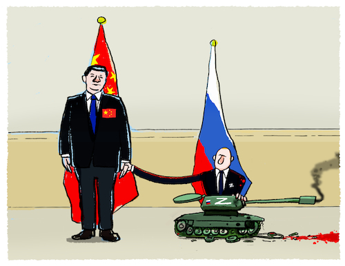 Cartoon: Moskau-Besuch von Xi Jinping (medium) by markus-grolik tagged putin,china,praesident,xi,jinping,ukraine,kiew,krieg,russland,besuch,moskau,peking,friedensstifter,angriffskrieg,putin,china,praesident,xi,jinping,ukraine,kiew,krieg,russland,besuch,moskau,peking,friedensstifter,angriffskrieg