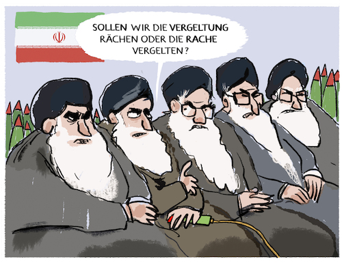 Cartoon: Mullahs... (medium) by markus-grolik tagged iran,isreal,krieg,angriff,nahost,nahostkonflikt,mullah,regime,mullahregime,ali,chamenei,ebrahim,raisi,vergeltung,gegner,gegenangriff,iran,isreal,krieg,angriff,nahost,nahostkonflikt,mullah,regime,mullahregime,ali,chamenei,ebrahim,raisi,vergeltung,gegner,gegenangriff