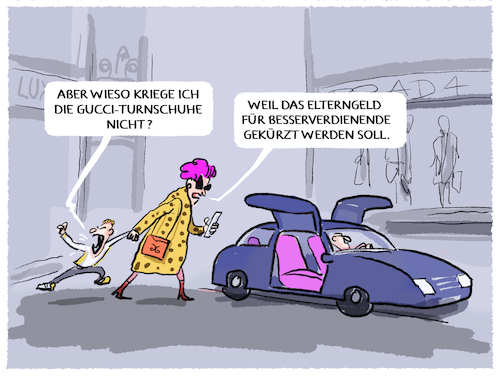 Cartoon: Neue Einkommensgrenze geplant... (medium) by markus-grolik tagged einsparungen,elterngeld,besserverdienende,lindner,paus,familien,familiengeld,kindergrundsicherung,ample,finanzminiter,familienministerium,spd,fdp,gruene,deuschland,einsparungen,elterngeld,besserverdienende,lindner,paus,familien,familiengeld,kindergrundsicherung,ample,finanzminiter,familienministerium,spd,fdp,gruene,deuschland