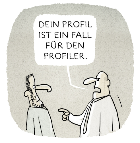 Cartoon: .profilneurotischer Aktionismus. (medium) by markus-grolik tagged profil,profiler,polizei,vorurteile,nafri,rassismus,intoleranz,fake,news,profil,profiler,polizei,vorurteile,nafri,rassismus,intoleranz,fake,news