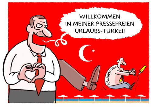 Cartoon: ..Rauswurf... (medium) by markus-grolik tagged türkei,erdogan,zdf,auslandspresse,pressefreiheit,urlaubsland,deutschland,europa,berlin,maas,reisewarnung,türkei,erdogan,zdf,auslandspresse,pressefreiheit,urlaubsland,deutschland,europa,berlin,maas,reisewarnung