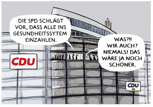 Cartoon: Reformgeist... (medium) by markus-grolik tagged spd,cdu,koalition,regierung,berlin,merz,klingbeil,gesundheitsystem,deutschland,krankenkassen,finanzierung,einzahler,krankenkasse,gesundheit,spd,cdu,koalition,regierung,berlin,merz,klingbeil,gesundheitsystem,deutschland,krankenkassen,finanzierung,einzahler,krankenkasse,gesundheit