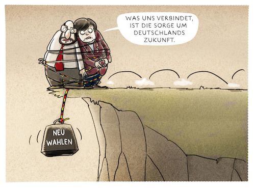 Cartoon: ..Regierungsbildung... (medium) by markus-grolik tagged spd,cdu,merkel,schulz,sondierung,regierung,berlin,jamaika,großekoalition,angela,martin,bundestag,bundesregierung,zukunft,europa,eu,spd,cdu,merkel,schulz,sondierung,regierung,berlin,jamaika,großekoalition,angela,martin,bundestag,bundesregierung,zukunft,europa,eu