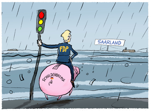 Cartoon: Saarlandunter (medium) by markus-grolik tagged saarland,ueberschwemmung,klimawandel,extremwetter,ampel,schuldenbremse,hilfen,lindner,scholz,flut,klimaschutz,sparen,deutschland,saarland,ueberschwemmung,klimawandel,extremwetter,ampel,schuldenbremse,hilfen,lindner,scholz,flut,klimaschutz,sparen,deutschland