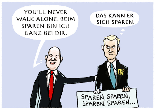 Cartoon: Scholz und Lindner walken... (medium) by markus-grolik tagged lindner,fdp,sparzwang,ampel,spd,gruenen,renten,deutschland,bundesfinanzminister,bundesregierung,schuldenbremse,scholz,lindner,fdp,sparzwang,ampel,spd,gruenen,renten,deutschland,bundesfinanzminister,bundesregierung,schuldenbremse,scholz