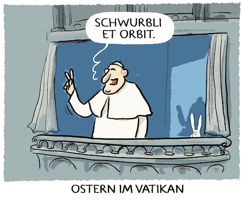 Cartoon: Segensreich... (medium) by markus-grolik tagged papst,vatikan,urbi,et,orbi,segen,segnen,kirch,glaube,aberglaube,ostern,osterhase,katholische,kirche,religion,papst,vatikan,urbi,et,orbi,segen,segnen,kirch,glaube,aberglaube,ostern,osterhase,katholische,kirche,religion