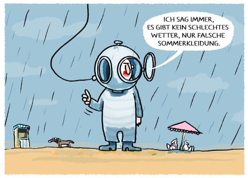 Cartoon: Sommertief im Tiefsommer... (medium) by markus-grolik tagged regen,wetter,extremwetter,kleidung,sommer,strand,urlaub,regentief,urlauber,europa,deutschland,tourismus,überschwemmung,regen,wetter,extremwetter,kleidung,sommer,strand,urlaub,regentief,urlauber,europa,deutschland,tourismus,überschwemmung