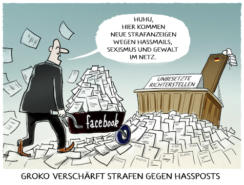 Cartoon: ..soziale Medienwelt... (medium) by markus-grolik tagged hass,im,netz,groko,sexismus,facebook,twitter,shitstorm,beleidigung,cdu,merkel,berlin,deutschland,rechtsstaatbund,gerichte,klagen,richter,unbesetzte,richterstellen,hass,im,netz,groko,sexismus,facebook,twitter,shitstorm,beleidigung,cdu,merkel,berlin,deutschland,rechtsstaatbund,gerichte,klagen,richter,unbesetzte,richterstellen