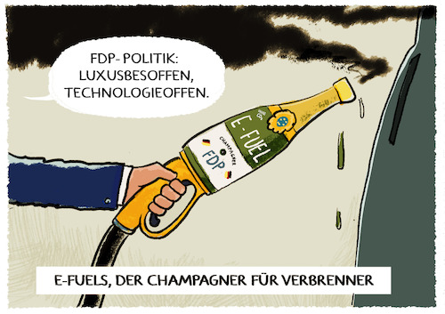 Cartoon: Tank FDP-E-Fuel... (medium) by markus-grolik tagged synthetische,lindner,finazminister,verkehrsminister,ampel,autolobby,verbrenner,autoindustrie,kraftstoffe,efuels,verkehrswende,fdp,wissing,europa,eu,mobilitaet,elektromobilität,technologie,brüssel,synthetische,lindner,finazminister,verkehrsminister,ampel,autolobby,verbrenner,autoindustrie,kraftstoffe,efuels,verkehrswende,fdp,wissing,europa,eu,mobilitaet,elektromobilität,technologie,brüssel