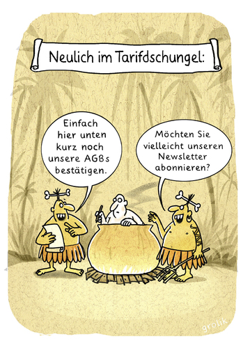 Cartoon: UNTER KANNIBALEN (medium) by markus-grolik tagged kannibalen,kochshow,kochen,feuer,abonnement,newsletter,tarifdschungel,cartoon,dschungel,tarif,grolik,geschäftsbedingungen,allgemeine,agb,menschenfresser,kochtopf,urwald,agb,allgemeine,geschäftsbedingungen,grolik,tarif,dschungel,cartoon,tarifdschungel,newsletter,abonnement,feuer,kochen,kochshow,kannibalen,menschenfresser,kochtopf,urwald