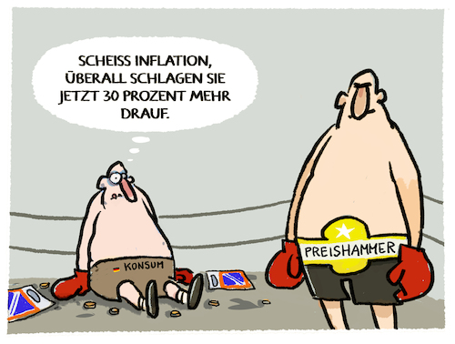 Cartoon: Verbraucherpreise.. (medium) by markus-grolik tagged inflation,preise,inflationsrate,rezession,verbraucherpreise,alltag,lebenskosten,energiekrise,lebensmittel,strom,gas,inflation,preise,inflationsrate,rezession,verbraucherpreise,alltag,lebenskosten,energiekrise,lebensmittel,strom,gas