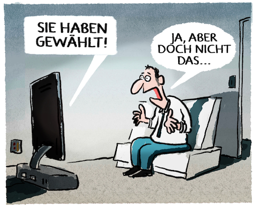 Cartoon: Wahlergebnis (medium) by markus-grolik tagged deutschland,bundestagswahl,wahl,wahlergebnis,waehler,mehrheit,koalition,deutschland,bundestagswahl,wahl,wahlergebnis,waehler,mehrheit,koalition