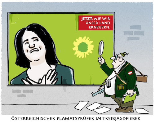 Cartoon: Wahlkampf... (medium) by markus-grolik tagged plagiatsvorwürfe,plagiatsprüfer,baerbock,wahlkampf,plagiat,bündnis,90,die,grünen,deutschland,österreich,plagiatsvorwürfe,plagiatsprüfer,baerbock,wahlkampf,plagiat,bündnis,90,die,grünen,deutschland,österreich