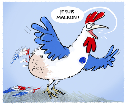 Cartoon: Wahlsieg fuer Macron (medium) by markus-grolik tagged frankreich,paris,europa,emmanuel,macron,wahl,wahlsieg,marine,le,pen,rechte,rekordergebnis,spaltung,nation,arm,reich,frankreich,paris,europa,emmanuel,macron,wahl,wahlsieg,marine,le,pen,rechte,rekordergebnis,spaltung,nation,arm,reich