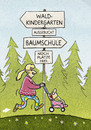 Cartoon: ... (small) by markus-grolik tagged kita,kindergarten,waldkindergarten,wald,eltern,mutter,mütter,kind,schule,leben,kindheit