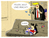 Cartoon: ... (small) by markus-grolik tagged trump,kim,jong,nordkorea,usa,atombombe,atommacht,guam