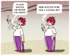 Cartoon: ... (small) by markus-grolik tagged corona,ansteckung,warnung,freundinnen,follower,positiv,user,interface,alarm