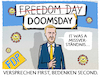 Cartoon: Freiheit (small) by markus-grolik tagged fdp,freedom,day,doomsday,wahlversprechen,wahlkampf,pandemie,ampel,regierung,notlage