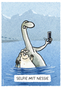 Cartoon: ..happy holiday... (small) by markus-grolik tagged loch,ness,ungeheuer,sommerloch,selfie,news,flaute,hitze,august,zeitungen,online,redakteure,holidays,holiday,ferien,grüße,urlaubsgrüße