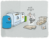 Cartoon: Papp-Kartonage... (small) by markus-grolik tagged verpackung,entsorgung,pappe,müll,mülltrennung,altglas,amazon,onlinehandel,besteller,altpapier